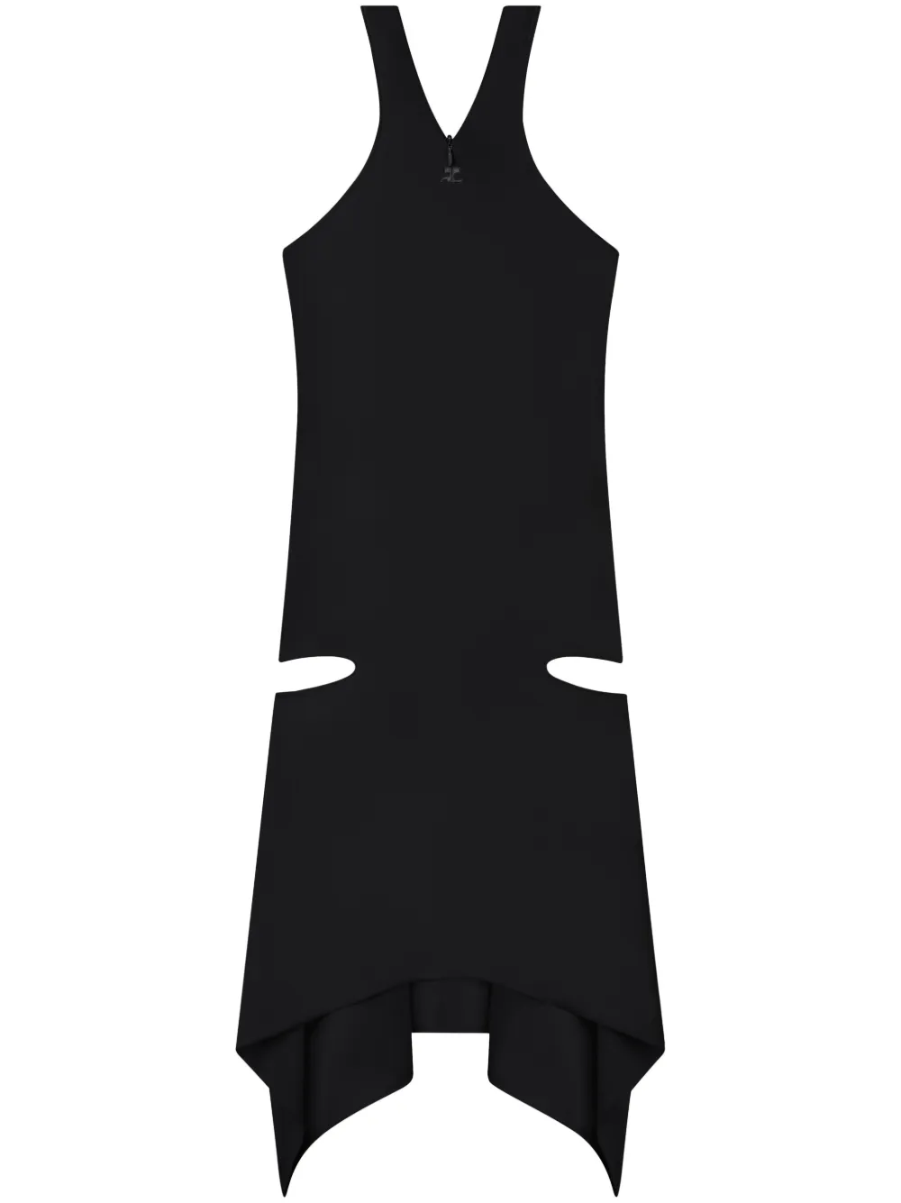

Платье мини из джерси Courrèges, черный