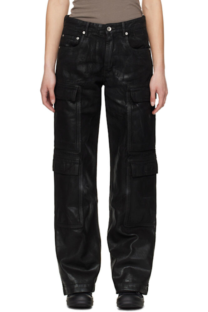 

Черные джинсы Hollywood Double Cargo Rick Owens DRKSHDW