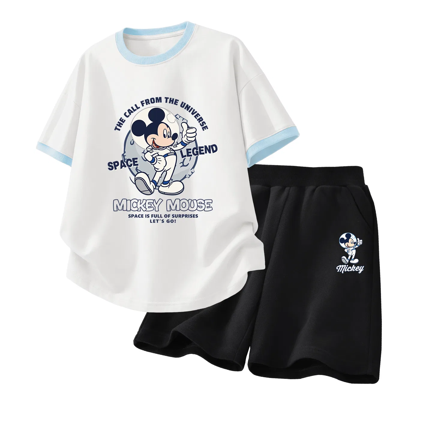 Детский спортивный костюм Casual Sportswear 2 Piece Set Disney, Cream Blue+Astronaut K Black