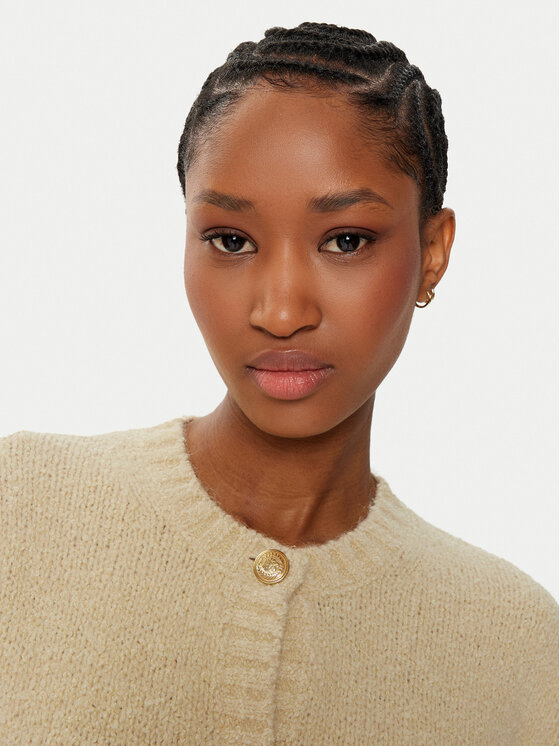 Кардиган обычного кроя WW0WW44473 Tommy Hilfiger, бежевый — фото 4