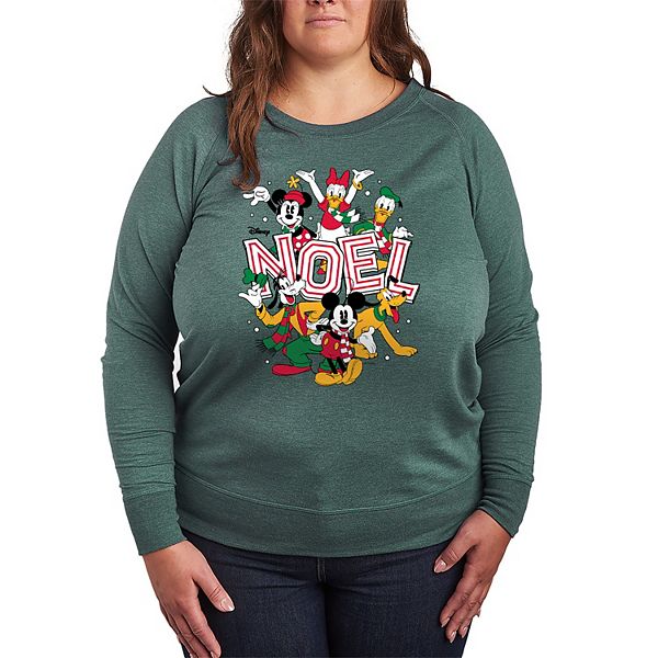 

Футболка с длинным рукавом Mickey & Friends Noel French Terry plus size Disney, Heather Juniper