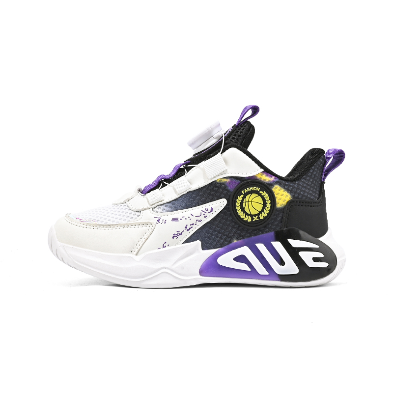 

Детские баскетбольные кроссовки с низким верхом, амортизирующие, противоскользящие, износостойкие Wooden houses, фиолетовый