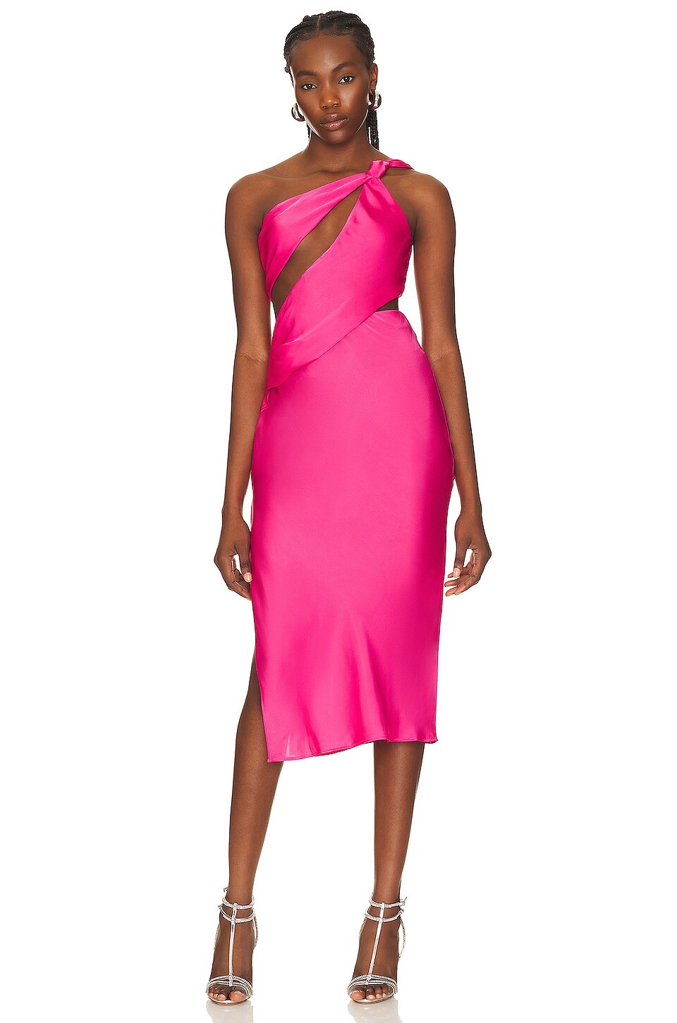 

Платье миди NBD Misha, цвет Hot Pink