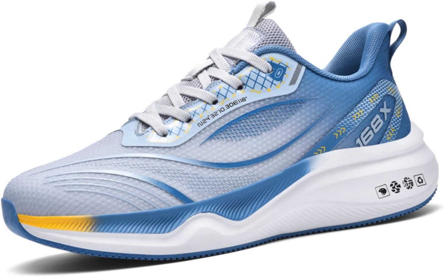 

Высококачественные мужские эластичные кроссовки для ходьбы с поддержкой свода стопы, доступны в больших размерах. Повседневная носка, тренировки в спортзале, модные кроссовки Kpdwfms, синий