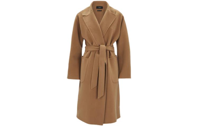 

WEEKEND MaxMara Приталенное кашемировое пальто, Brown