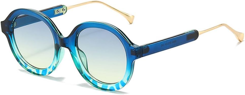 

Женские круглые солнцезащитные очки в стиле панк с градиентным леопардовым принтом и защитой от УФ-излучения UV400 для занятий спортом на открытом воздухе, бега и езды на велосипеде generic, Blueleopard