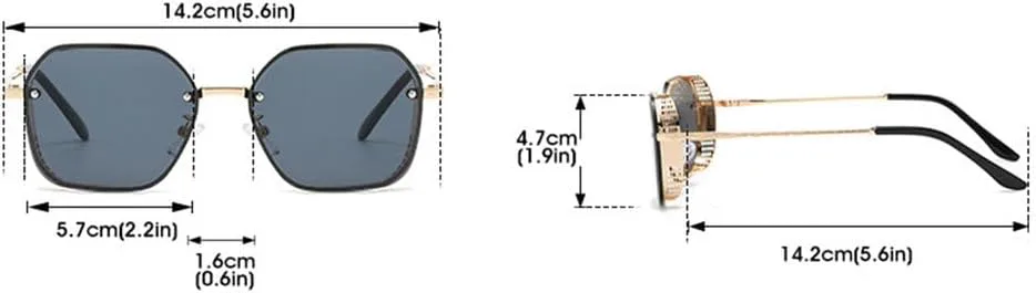 

Солнцезащитные очки UV400 с градиентными линзами в стиле панк и металлик, для женщин и мужчин, для бега и занятий спортом на открытом воздухе UYPTK, Gold-greenbrown.