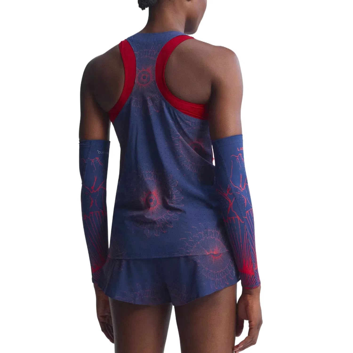 Женский топ для бега Tank Top Adidas, Dark Blue/Bright Red — фото 3