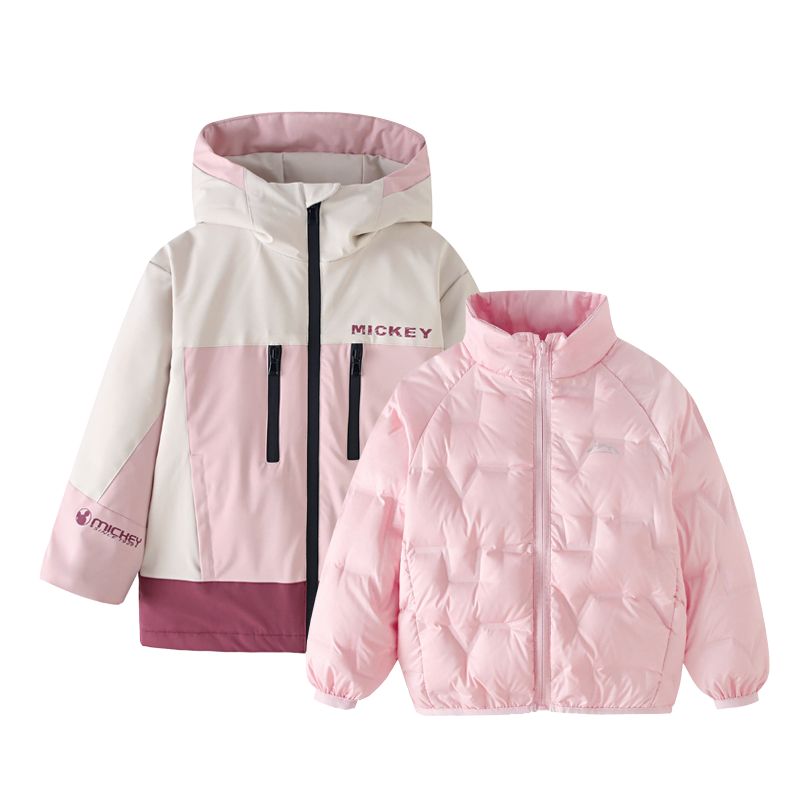 

Пуховик Mickey 2-предметный комплект Kids' Disney, светло-розовый