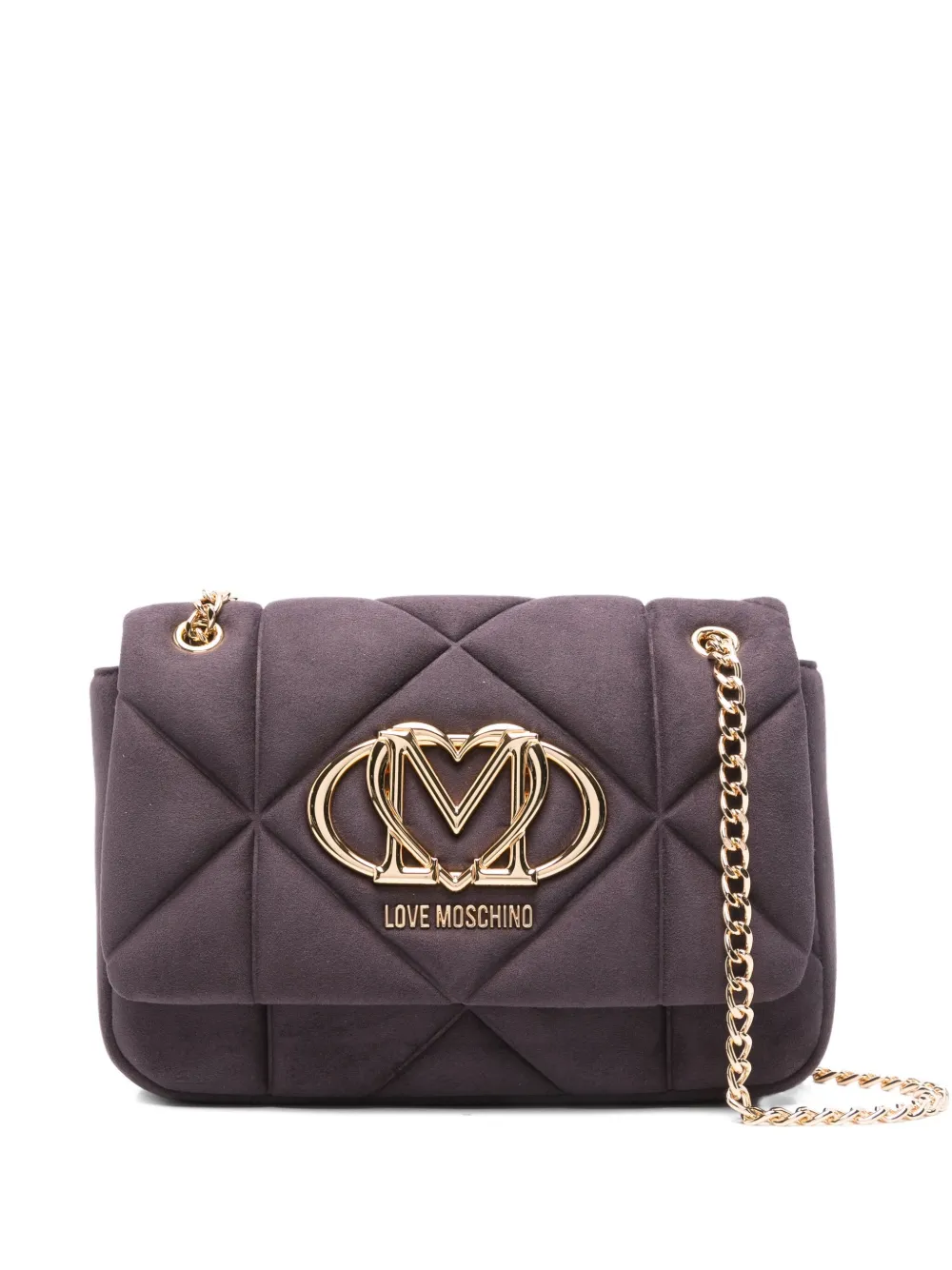 

Стеганая сумка через плечо с логотипом Love Moschino, фиолетовый