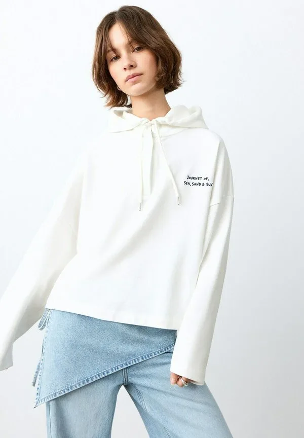 Худи offwhite Mango Kids, Off-White