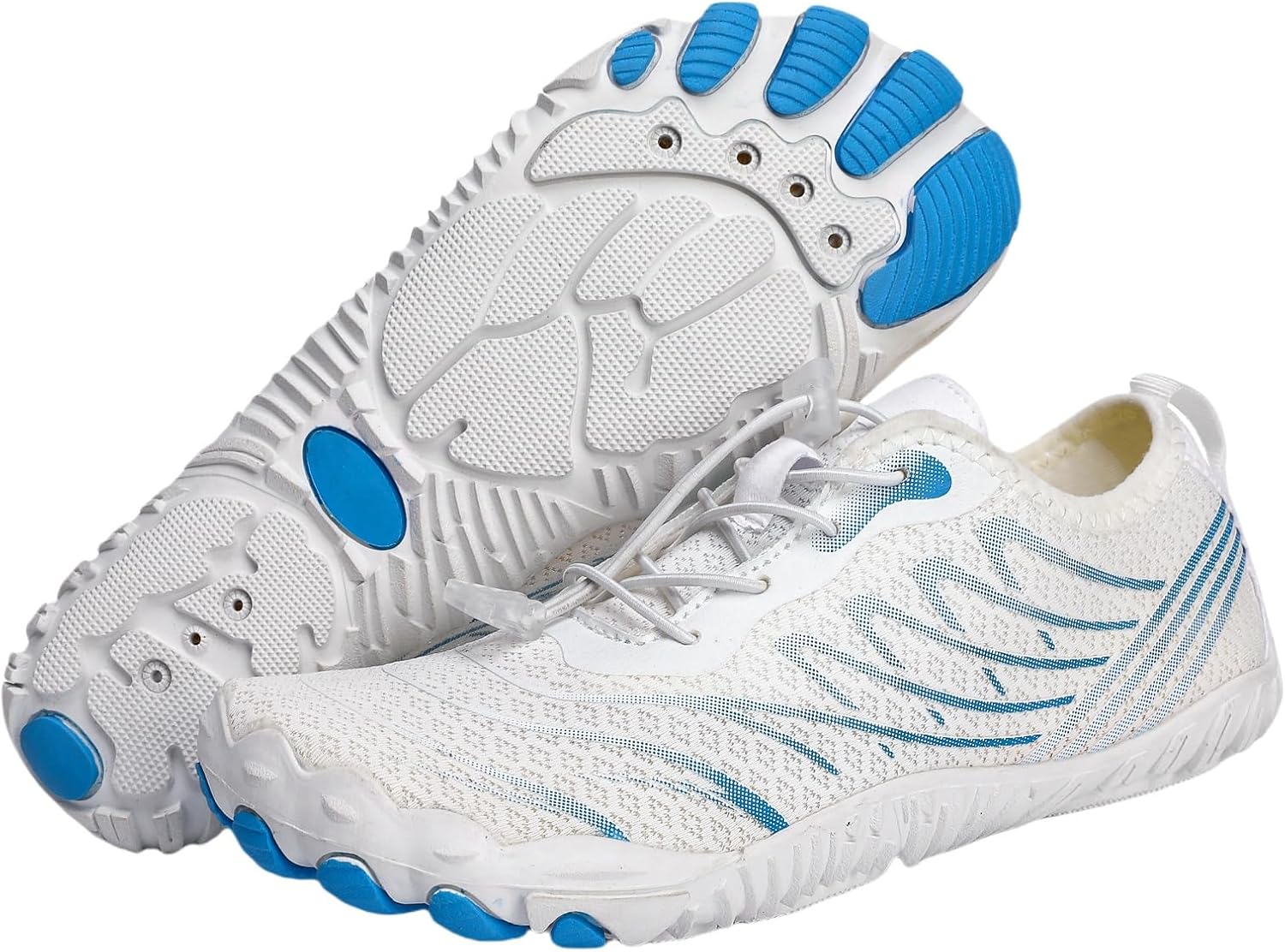 

Кроссовки для походов для женщин и мужчин, профессиональные обувь с широкой носочной частью, спортивные походные кроссовки, дышащие, с противоскользящей подошвой, быстросохнущие для трейлраннинга Generic, небесно-голубой