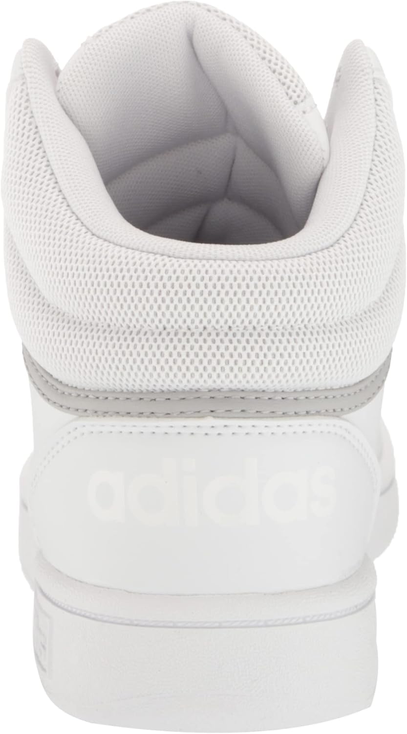 Баскетбольные кроссовки Adidas Kids' Hoopds среднего верха, белый/серый — фото 3