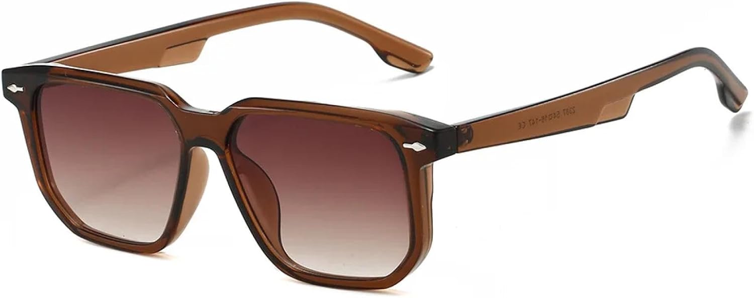 

Солнцезащитные очки с защитой от УФ-излучения UV400 | Градиентные линзы, заклепки, стиль панк | Для женщин и мужчин, для занятий спортом на открытом воздухе и вождения DSVIGF, Brown