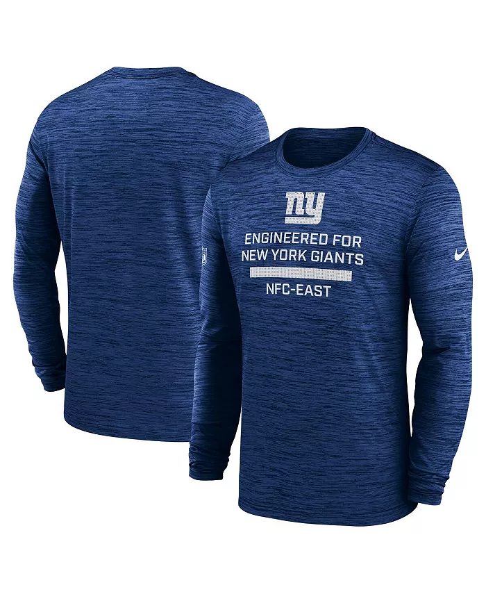

Мужская футболка с длинным рукавом Royal New York Giants Sideline Velocity Performance Nike