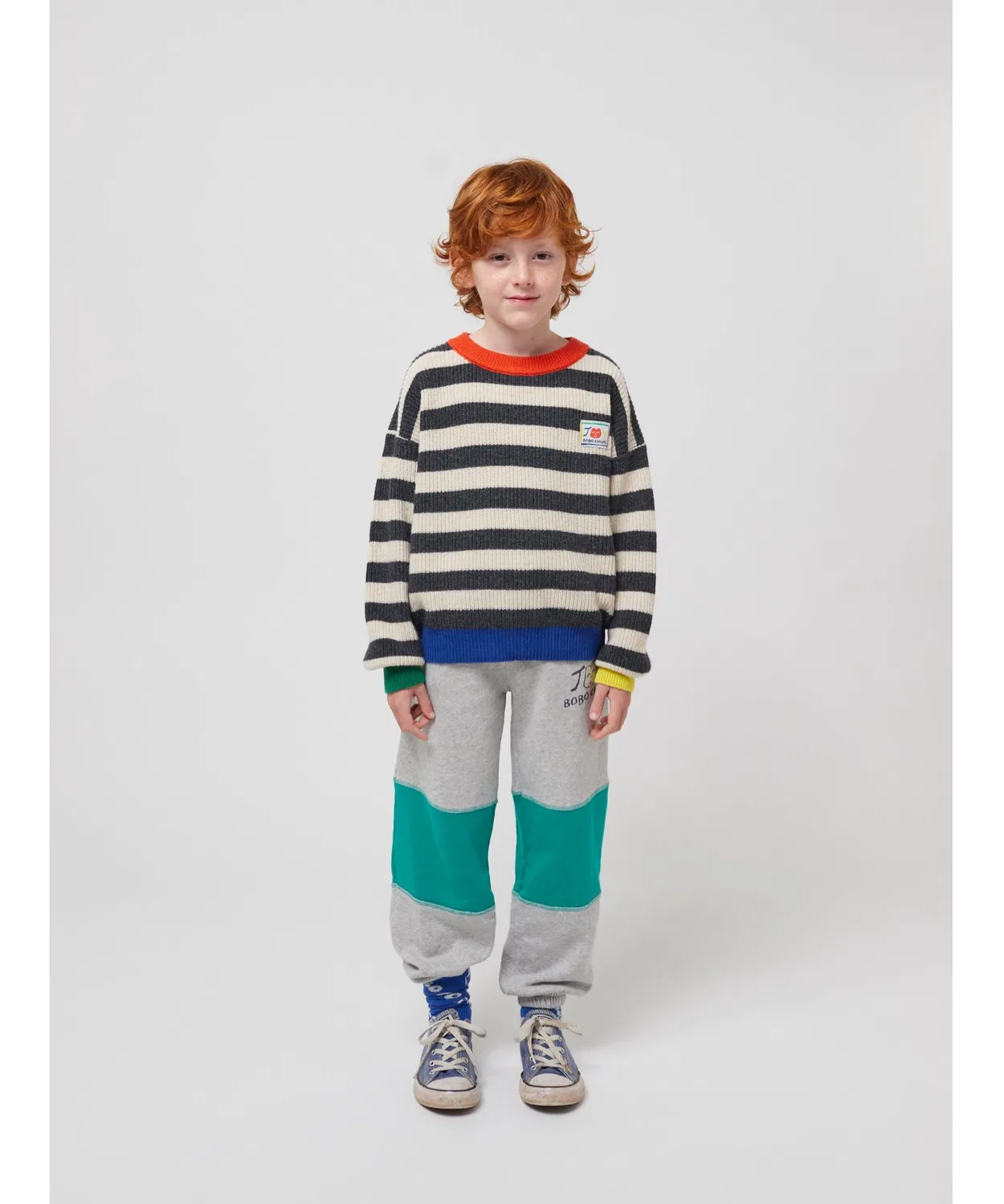 Спортивные брюки Joy Color Block из органического хлопка, цвет хизер-серый — фото 2