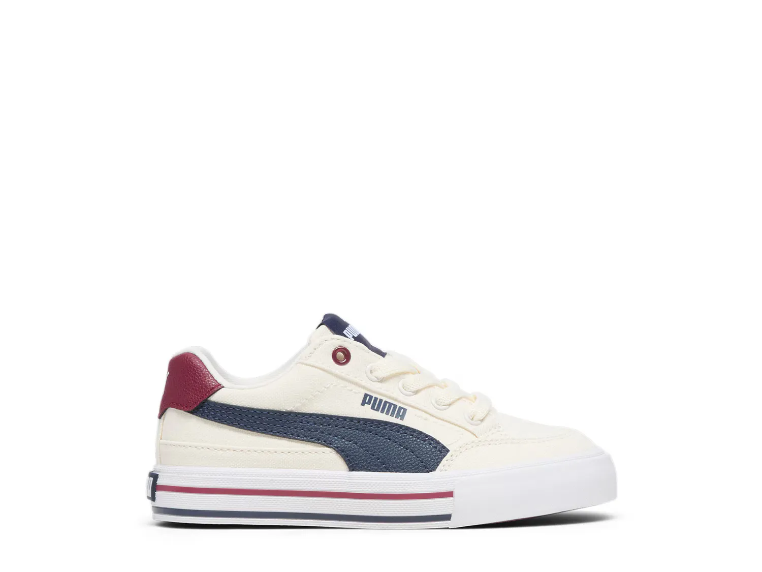 

Кроссовки Court Classic Sneaker Puma, слоновая кость/красный/темно-синий