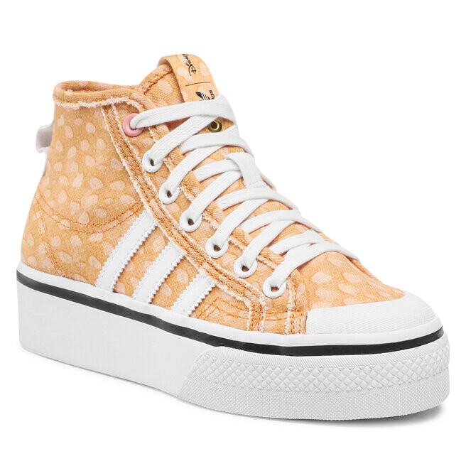 Кроссовки adidas Disney Nizza Platform Mid GZ1657 Ftwwht/Legbur/Owhite, оранжевый — фото 2