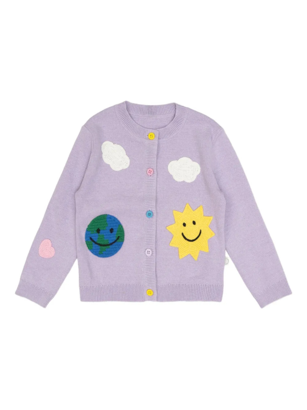 

Кардиган с нашивками Stella McCartney Kids, фиолетовый