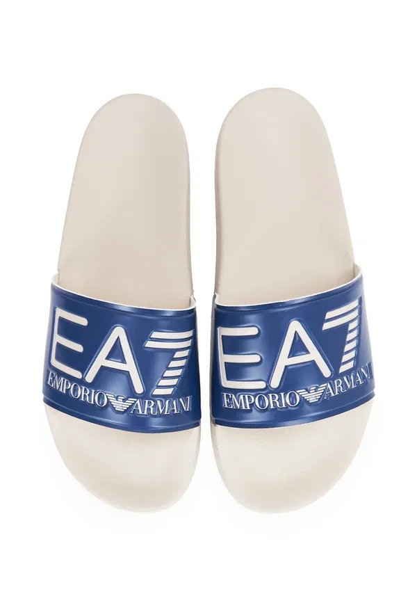 Сланцы Ea7 Emporio Armani logo pool slides, туманно-синий — фото 3