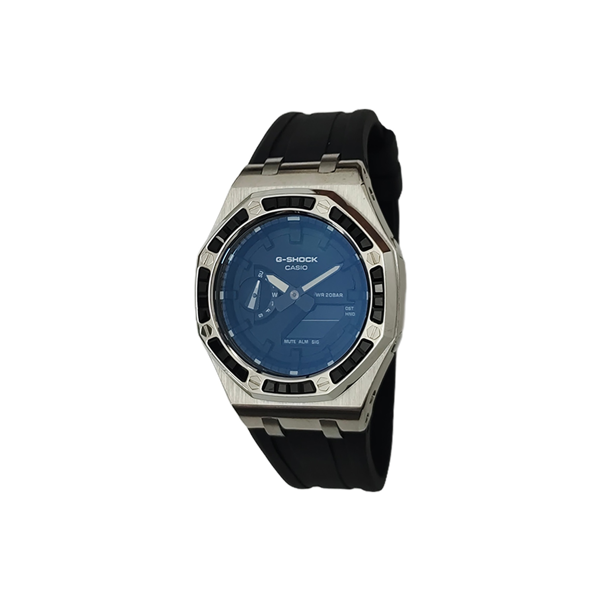 

CASIO Ретрофит серии электронный механизм фторэластомерный ремешок часы мужские черный циферблат