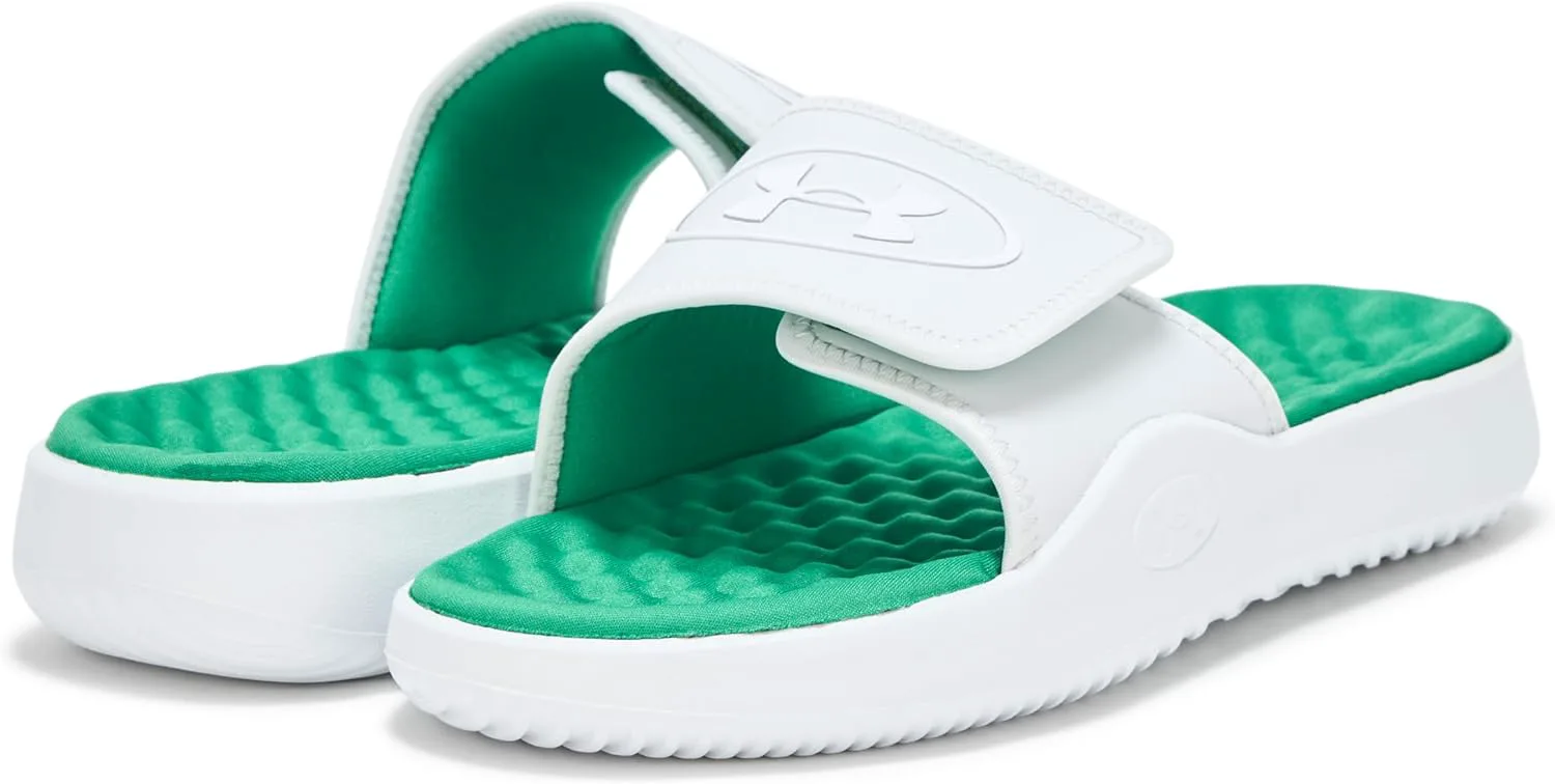 Мужские сандалии Under Armour Ignite Pro 8 Slide, серый/зеленый/белый — фото 4