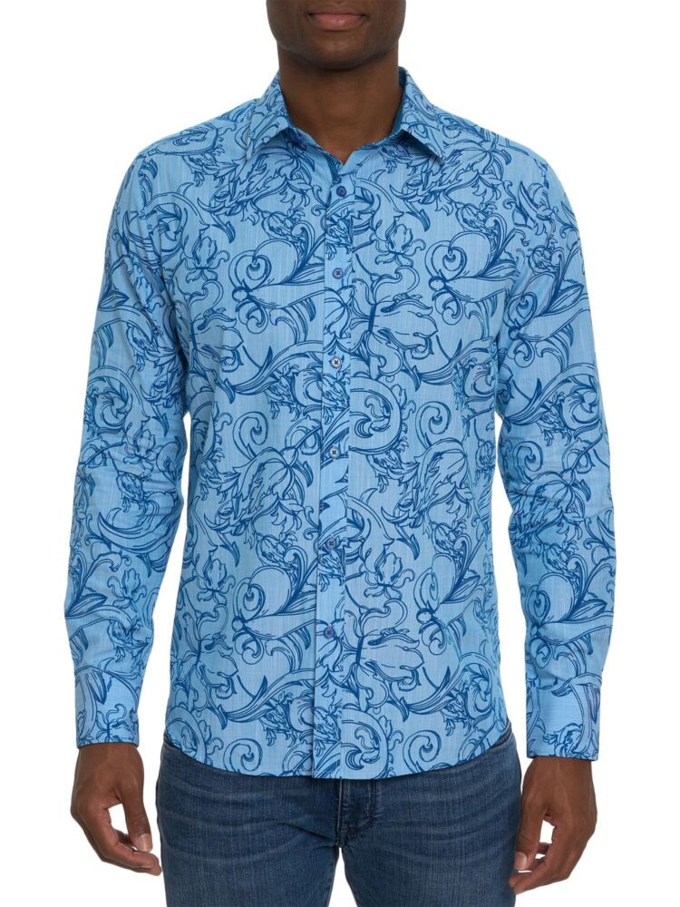 

Рубашка с принтом Royalton Robert Graham, сапфир