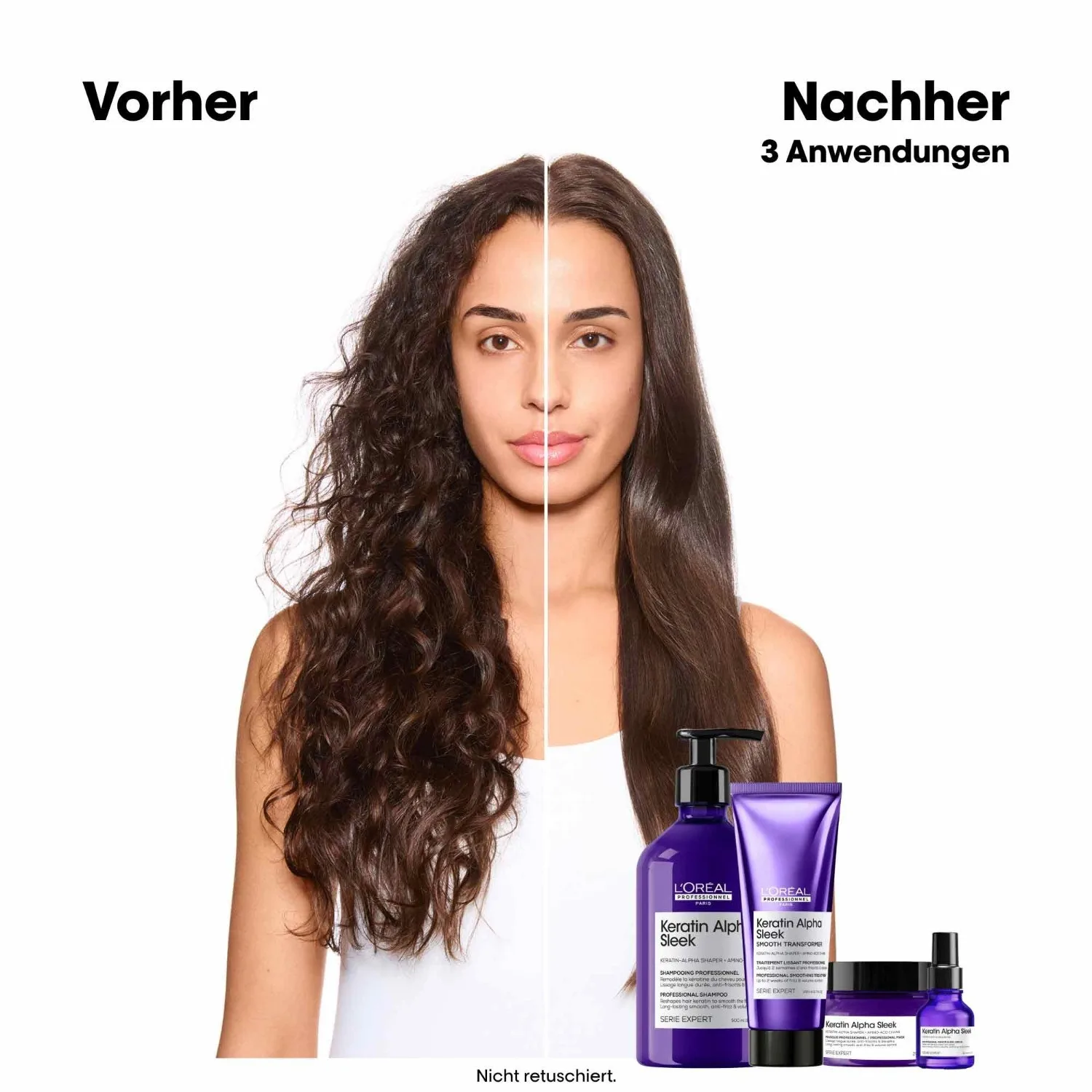 Шампунь серии Expert Keratin Alpha Sleek L Oreal Professionnel Paris, 500 мл — фото 4