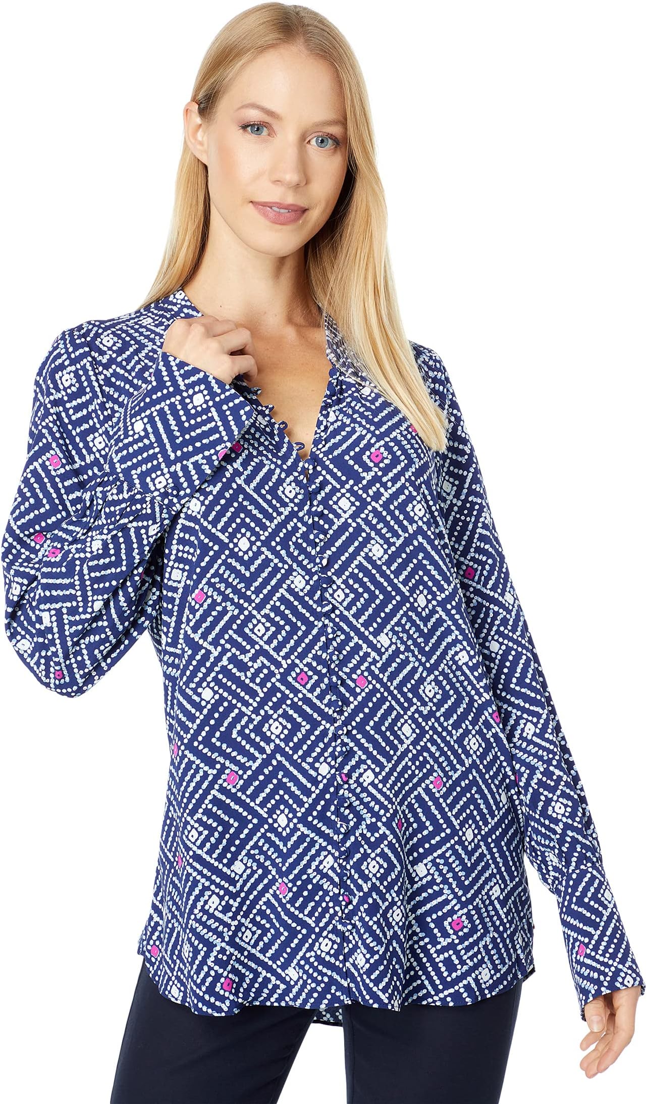 

Блуза Hatley Carmen Blouse - Fedora Ikat, синий