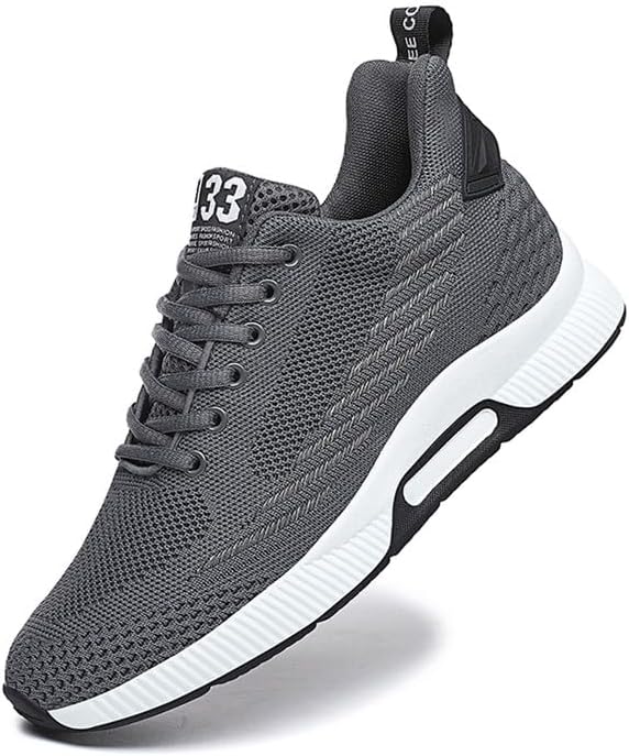

Мужские кроссовки-лифтеры, незаметно увеличивающие рост на 6 см, спортивные, женские, дышащие сетчатые, для улицы, повседневные, с шнуровкой, модные туфли Vandimor, серый