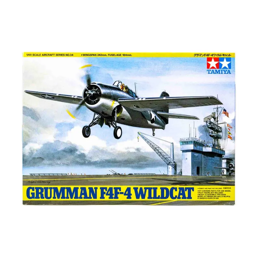 

Grumman F4F-4 Wildcat с маскировочным комплектом Eduard!, Military Aircraft Models (1:48) (Tamiya)