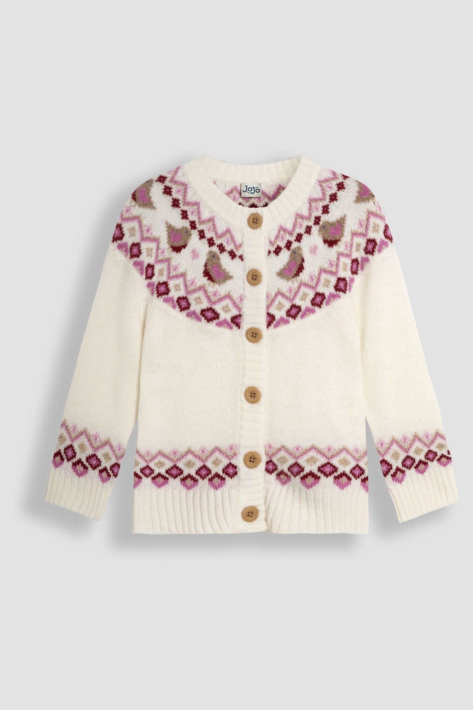 

Кардиган Robin nordic fair isle Jojo Maman Bébé, бежевый