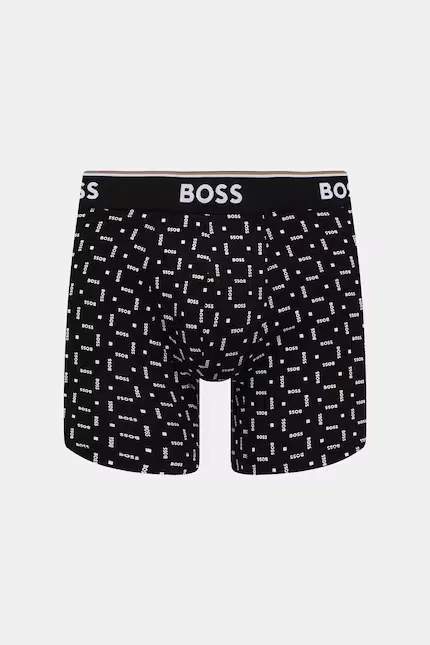Боксеры из хлопка BoxerBr 3P Power Des 3 шт BOSS, черный — фото 3