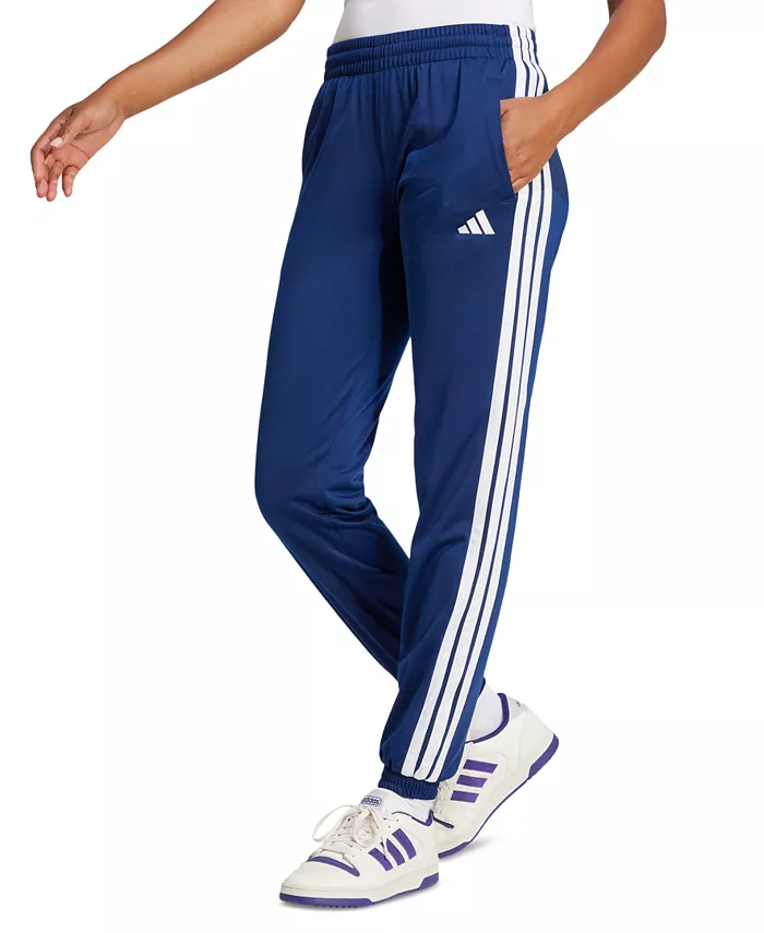 Женские трикотажные брюки с тремя полосками Track Pants adidas, синий — фото 2