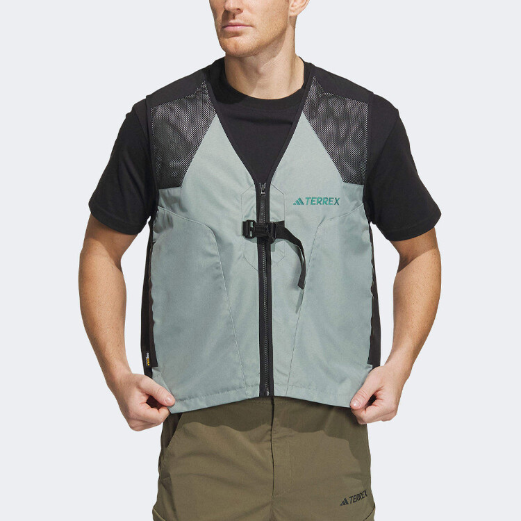 Жилет мужской Adidas Terrex Vest, зеленый — фото 2