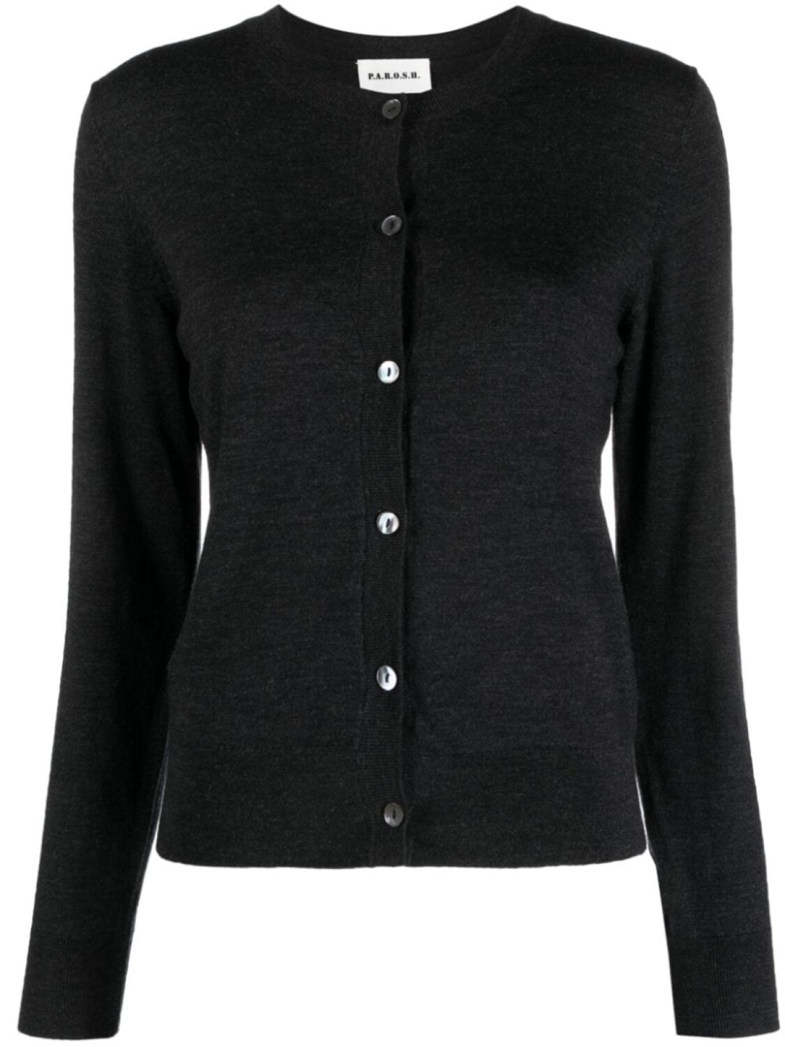 

P.A.R.O.S.H. round-neck knitted cardigan, серый