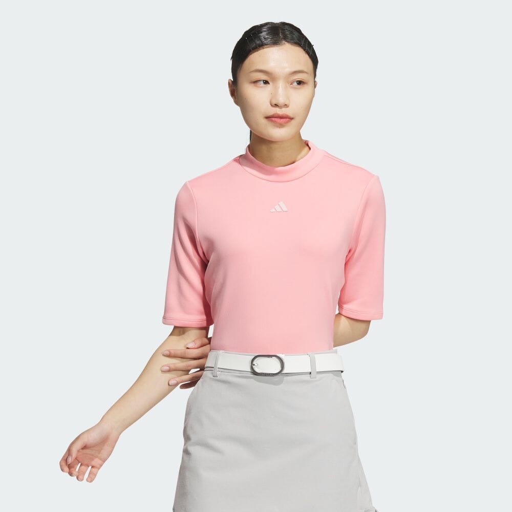 

Поло Adidas Half Sleeve Mock Neck Shirt, цвет Semi Pink Spark