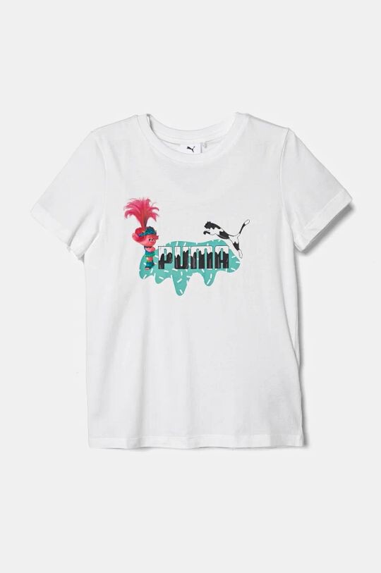

Детская хлопковая футболка X Trolls Tee Puma, белый