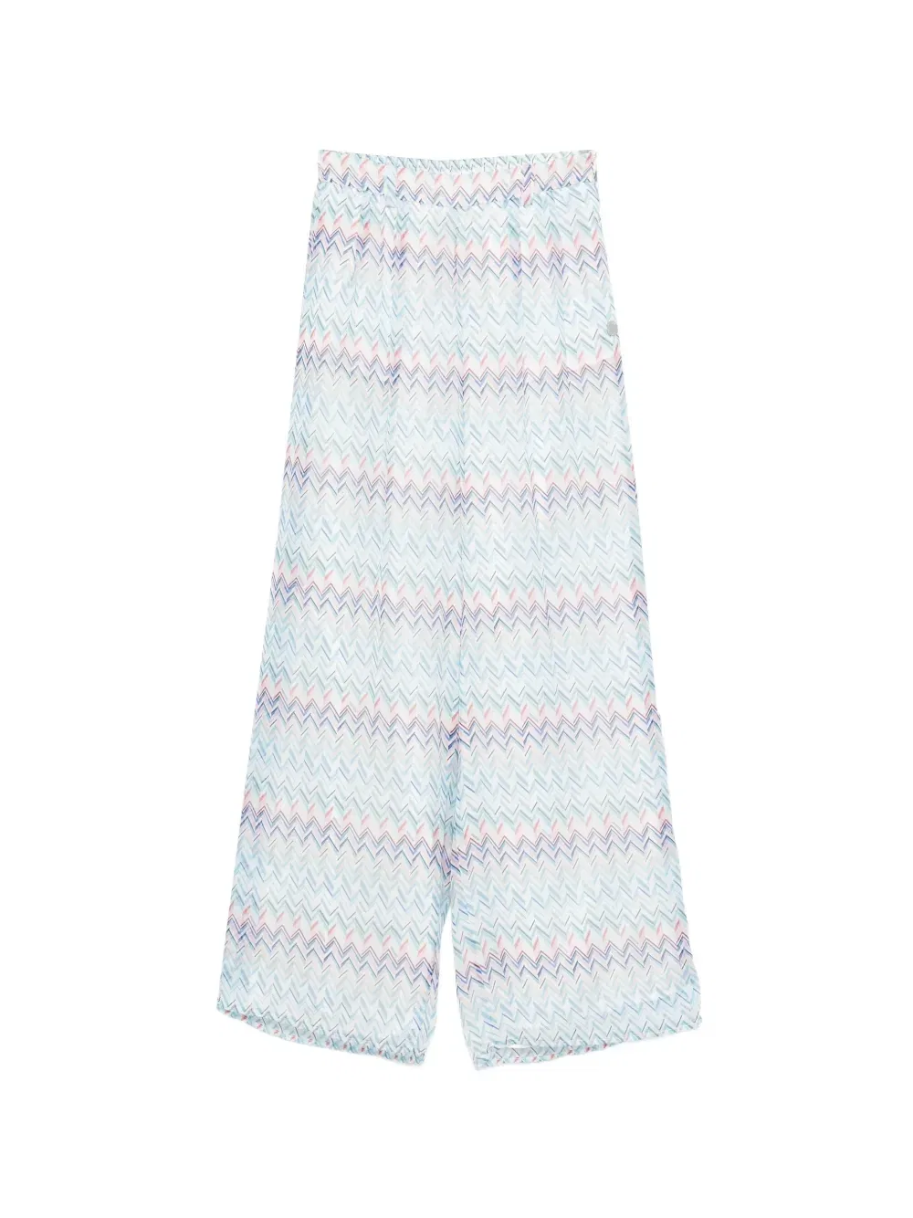 Брюки с рисунком шеврон Missoni Kids, белый