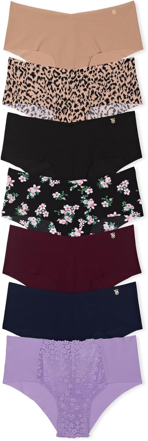 

Victoria's Secret Женские трусики Cheeky без видимых линий, трусики с минимальным покрытием для женщин, набор из нескольких пар (XS-XXL), Essential Mix