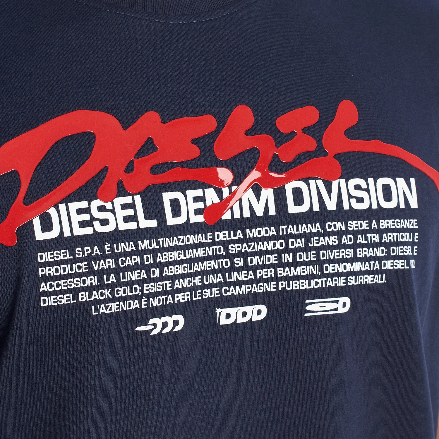 Футболка с графическим принтом Diesel, синий — фото 2