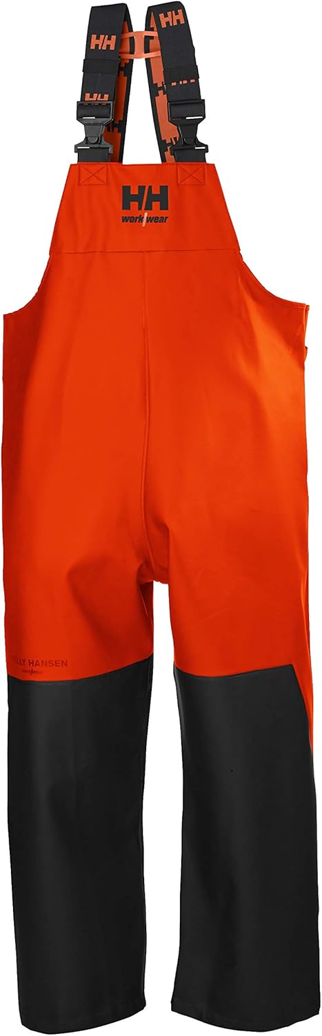 

Helly-Hansen Workwear Storm водонепроницаемые брюки-комбинезон для мужчин - дышащие и с ПВХ-покрытием водонепроницаемые комбинезоны - рабочие комбинезоны для мужчин Helly Hansen, 299 Dark Orange/Black