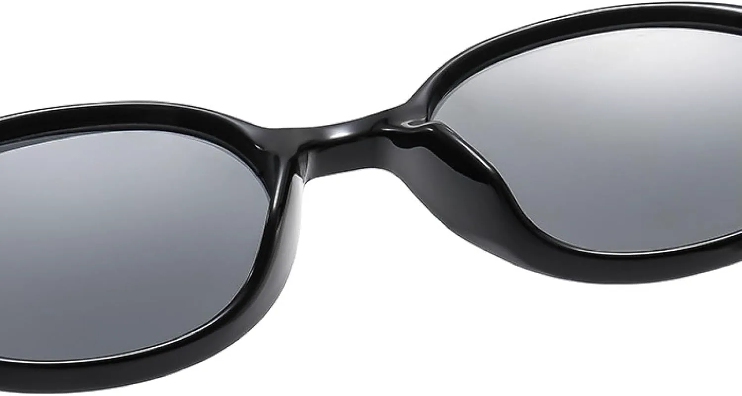 

Солнцезащитные очки с защитой UV400 | Овальная оправа, черные линзы | для женщин и мужчин, для занятий спортом на открытом воздухе и вождения DSVIGF, Transparent