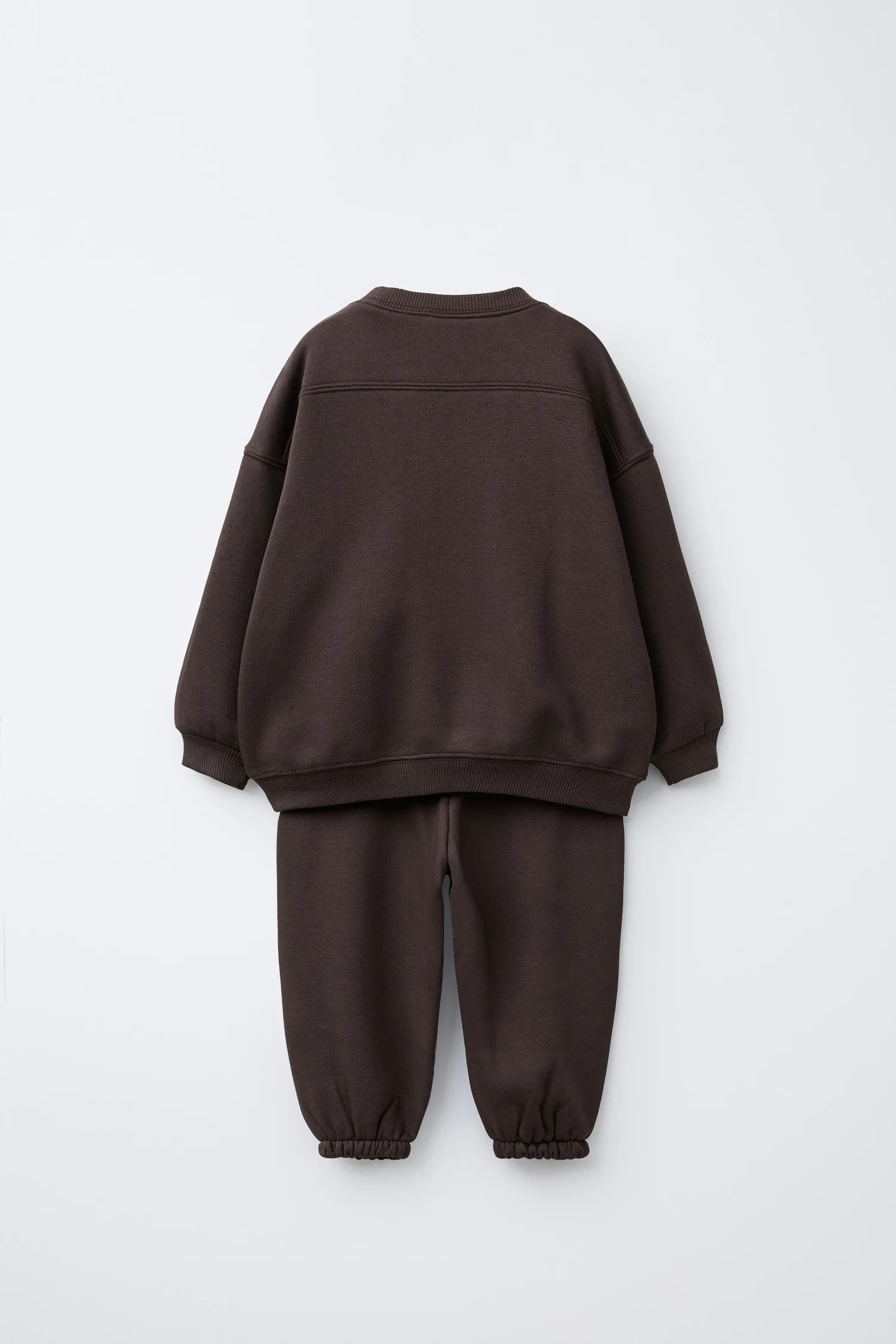 Комплект из спортивной толстовки и спортивных брюк от basic label Zara, темно-бордовый — фото 2