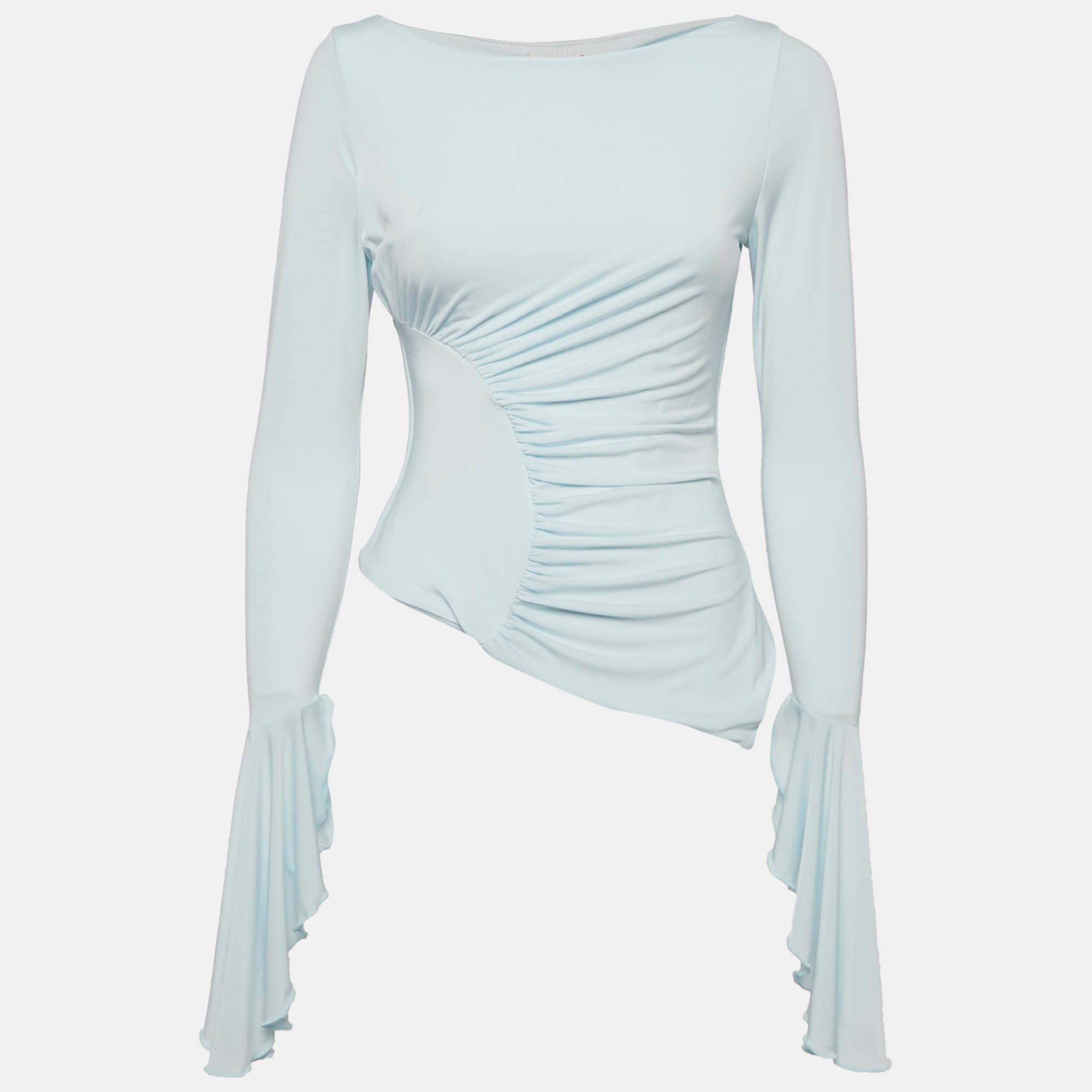 

Топ Meshki Blue Jersey Stevie Bell Sleeve Slinky Top