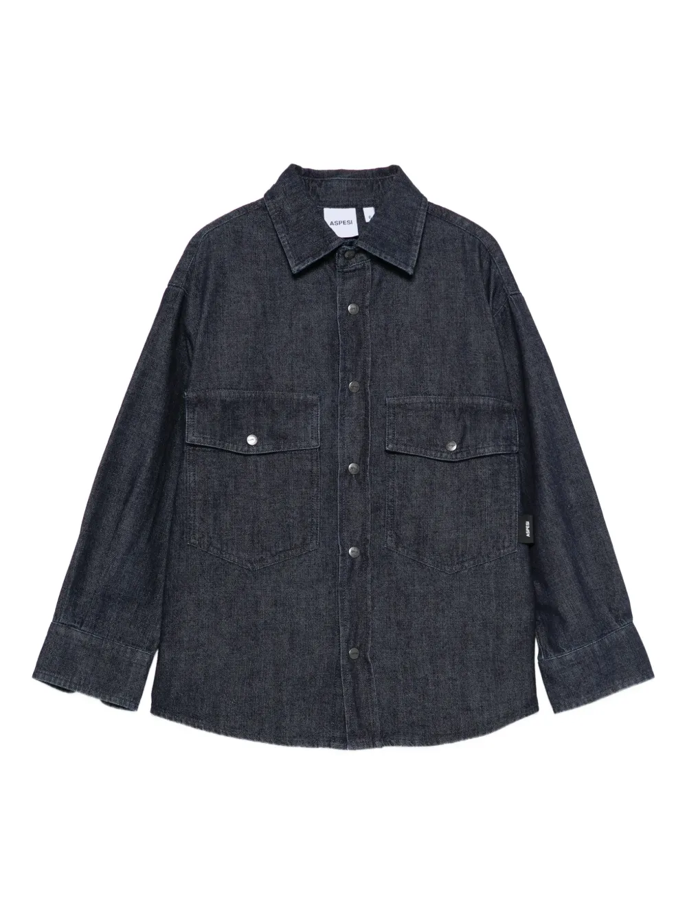 

Джинсовая рубашка с двумя карманами Aspesi Kids, синий