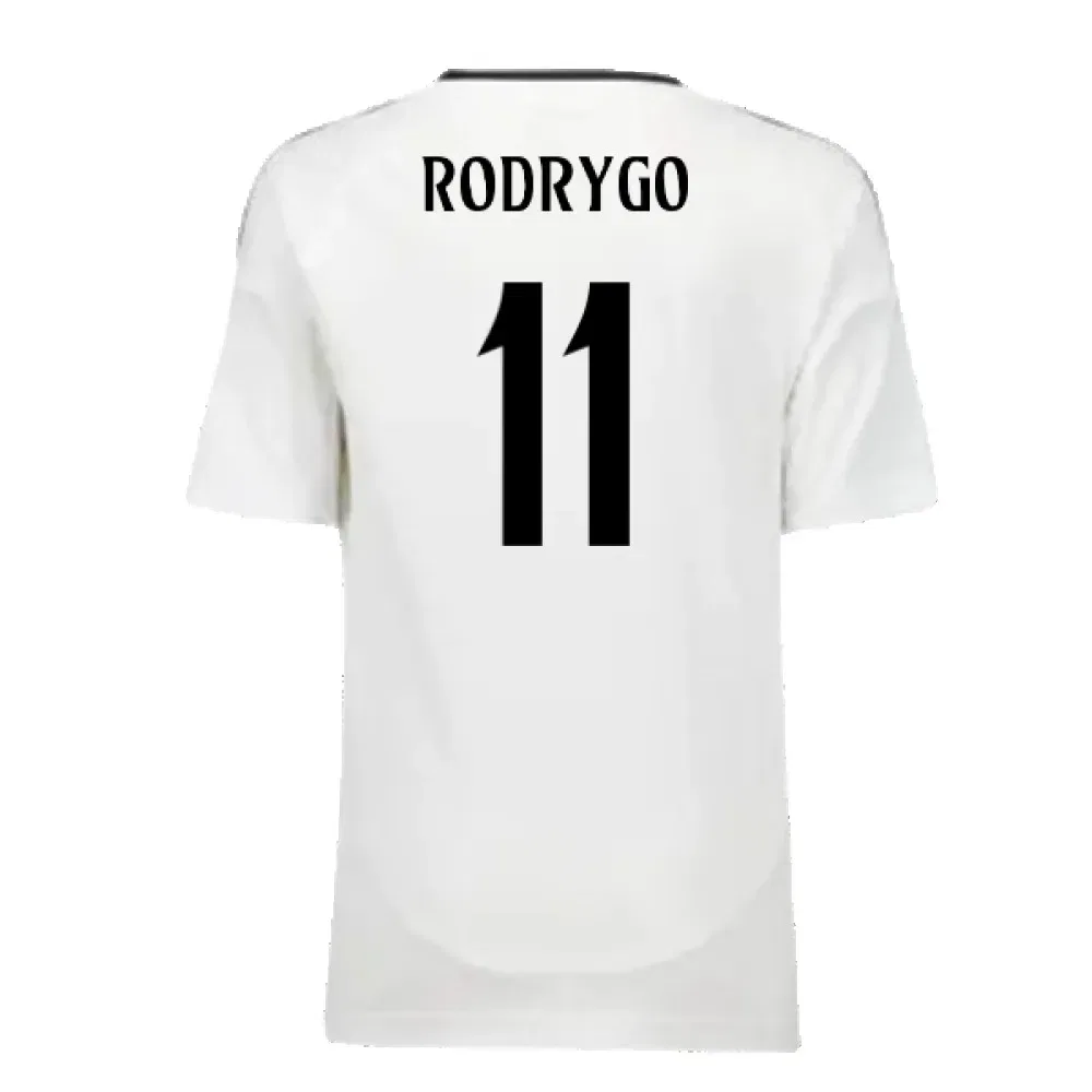 Домашний комплект Real Madrid 2024-2025 для юниоров Rodrygo 11, белый — фото 2