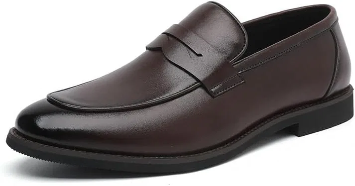 Лоферы кожаные Loafers for Men, темно-коричневый SayfuR