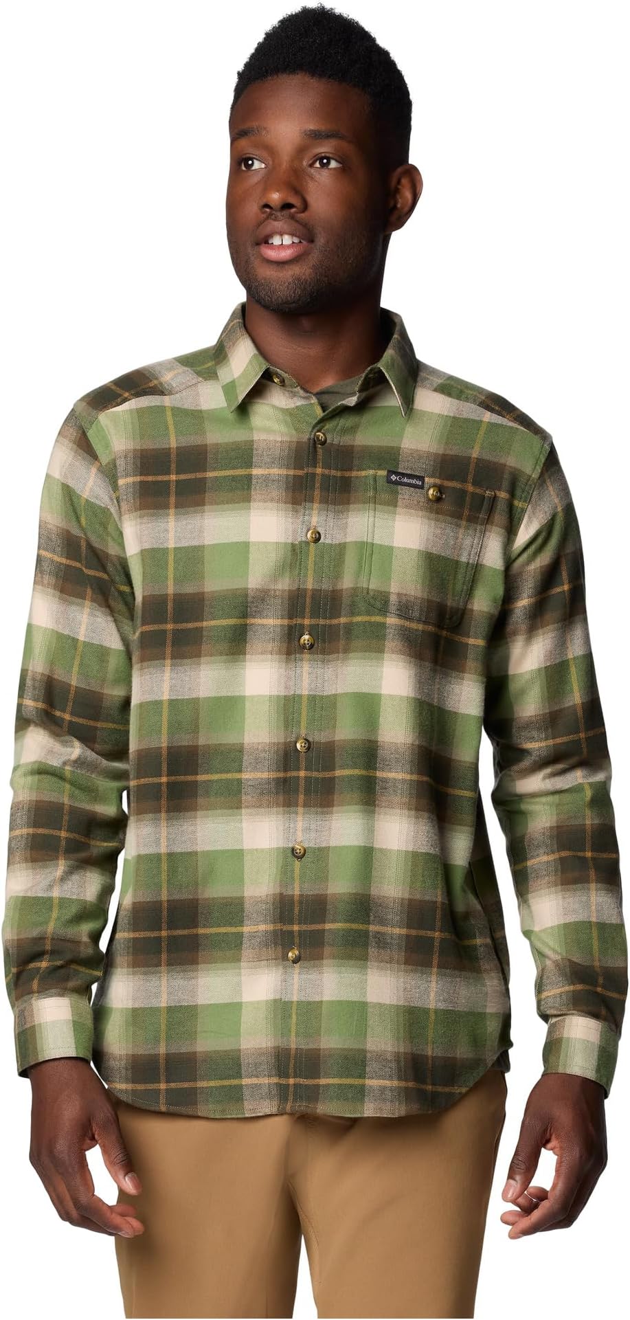 

Рубашка Columbia Cornell Woods Flannel Long Sleeve Shirt, цвет Stone Green Classic Multi Tartan