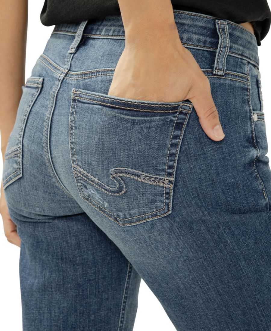 Женские шорты-бермуды Suki со средней посадкой и облегающим силуэтом Silver Jeans Co, Sunbury — фото 3
